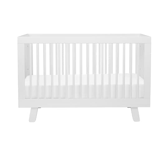 Babyletto Hudson 3-in-1 Convertible Baby Crib with Toddler Bed & Daybed Conversion - Easy to Assemble - GREENGUARD Gold Certified w/ 4 Adjustable Mattress Heights - White