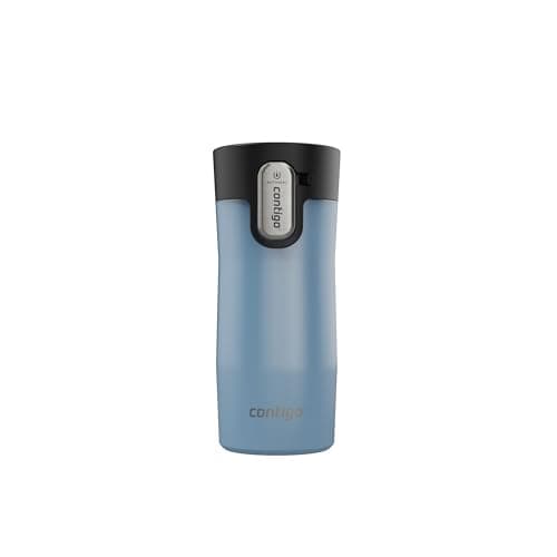 Contigo AUTOSEAL West Loop Vacuum-Insulated Stainless Steel Travel Mug with Easy-Clean Lid, 12oz, Glacier Frosted Pearl