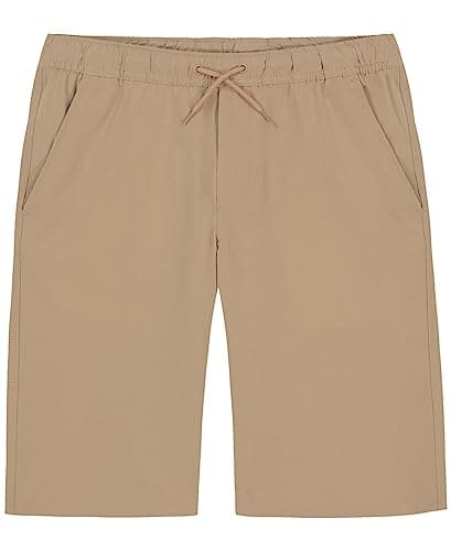 Nautica Boys' School Uniform Jogger Short, Lowell Khaki, 3T