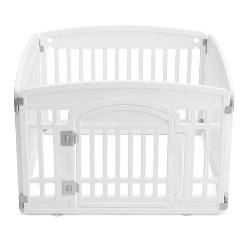 NEWBULIG Dog Playpen 24 Inch 4 Panels Plastic Pet Play Pen Fence
