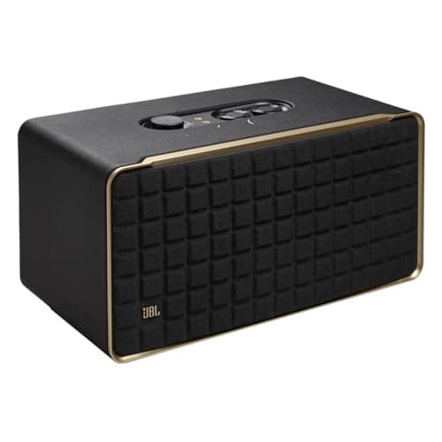 JBL Authentics 500 - Retro Style Home Speaker with Bluetooth, Voice Control, and Dolby Atmos, Multi Room Playback, Built in Alexa and Google Assistant, Automatic self tuning