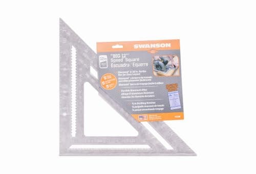 Swanson Tool Co., Inc Swanson T0108 Big 12 Speed Square Layout Tool with Blue Book, Plain gradations, 12-Inch