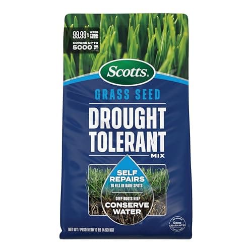 Scotts Grass Seed Drought Tolerant Mix - Kentucky Bluegrass and Tall Fescue Grass Seed Mix, Covers up to 5,000 sq. ft., 10 lb.