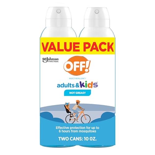 OFF! Insect Repellent Aerosol for Adults & Kids, Fragrance-Free Picaridin Bug Spray for Everyday DEET-Free Protection from Mosquitoes and Ticks, 5 oz, (Pack of 2)