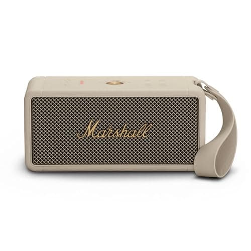 Marshall Middleton Portable Bluetooth Speaker - Rugged Waterproof/Dust-Proof Design | Loud Stereo Sound, Deep Bass | Compact and Wireless for Travel and Outdoors - Cream