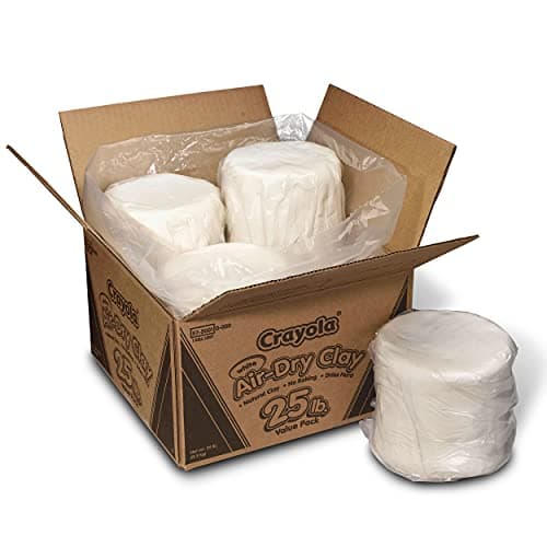 Crayola Air Dry Clay for Kids - White, 25lbs, Teacher Wishlist Supplies, Classroom Must Haves, Bulk Modeling Clay for Kids, No Bake, Sculpting & Molding Material