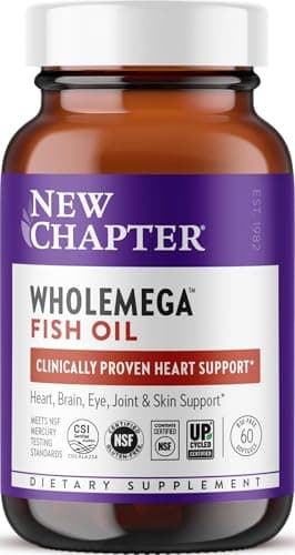 New Chapter Wholemega Wild Alaskan Salmon Oil, 60 Softgels