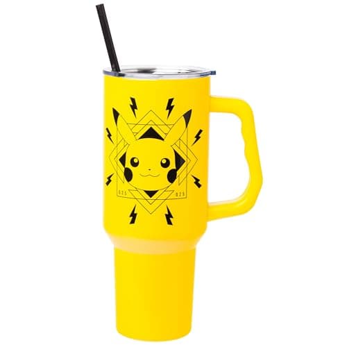 Silver Buffalo Pokémon Pikachu, Stainless Steel Tumbler, 40oz