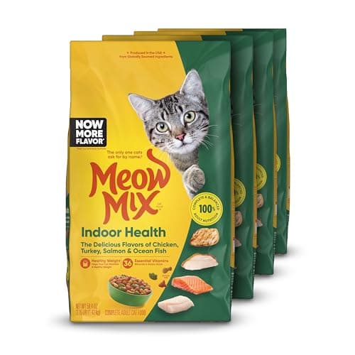 Meow Mix Indoor Health Dry Cat Food, 3.15 Pound Bag (Case of 4)