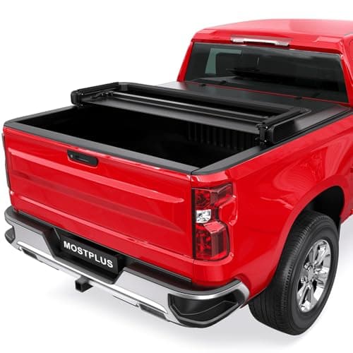 MOSTPLUS 3 Tri-Fold Soft Truck Bed Tonneau Cover Compatible for 2014 2015 2016 2017 2018 2019 Chevrolet Chevy Silverado/GMC Sierra 1500 (2019 Classic/Legacy ONLY) Fleetside 5.8 FT