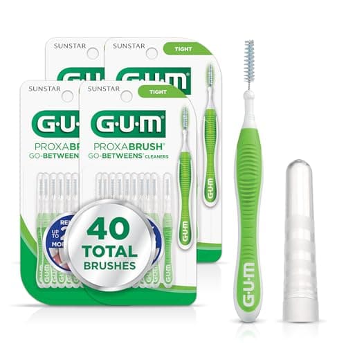 GUM Proxabrush Go-Betweens Tight Interdental Brushes, 10 Count (4 Pack)