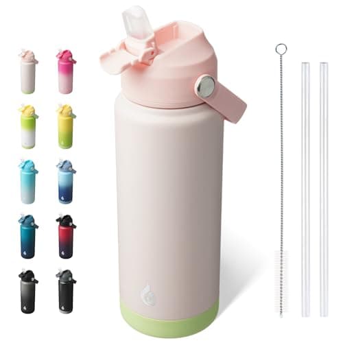 BJPKPK 24oz Insulated Water Bottle, Stainless Steel Bottle with Straw Lid