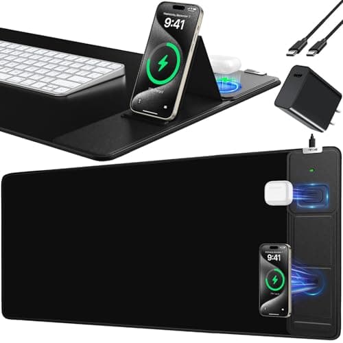 Mouse Pad, Office Desk Mat, Large Gaming Mousepad with Superior Micro-Weave Cloth, XXL Desk Pad with Stitched Edges, Non-Slip Writing Pad for Gamer, Laptop, Work & Home