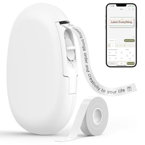 SUPVAN E10 Bluetooth Label Maker Machine with Tape, White