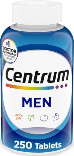 Centrum Multivitamin for Men, Multivitamin/Multimineral Supplement with Vitamin D3, B Vitamins and Antioxidants, Gluten Free, Non-GMO Ingredients -Tablet 200 Count