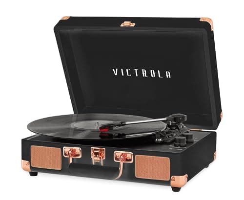 Victrola Journey - Bluetooth Suitcase Record Player - Black Rose Gold