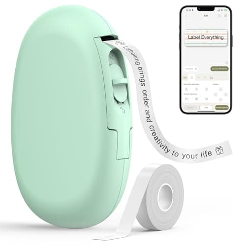 SUPVAN E10 Bluetooth Label Maker Machine with Tape, Green