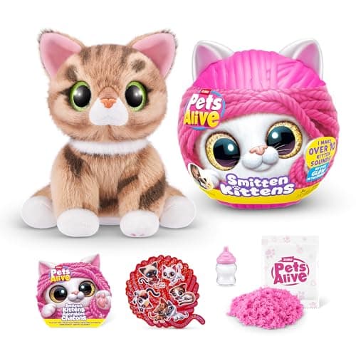 Pets Alive Smitten Kittens Surprise (Tabby Cat Ginger) by ZURU Nurture Play Soft Toy Unboxing Adopt Interactive 10 Sounds