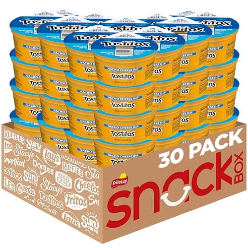 Tostitos Dips, Queso To Go Nacho Cheese Dip, Medium, 3.625 oz Cups (30 Pack)