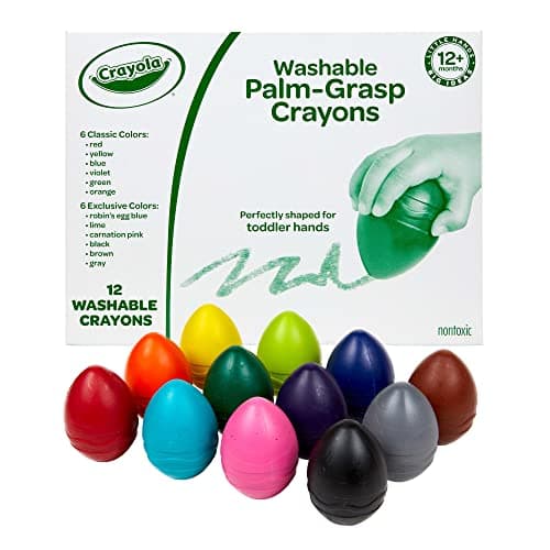 Crayola Large Egg Crayons (12ct), Classroom Must Haves, Teacher School Supplies for Toddlers, Kindergarten & Elementary, Ages 1+