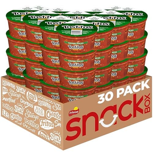 Tostitos Medium Chunky Salsa to Go, 3.8 Ounce, 30 Count, Gluten-Free, Red