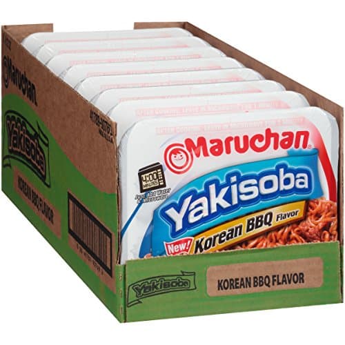 Maruchan Yakisoba, Korean BBQ Flavor – Stir-Fried Japanese Instant Ramen Noodles, High Protein Microwavable Meal – 4.12 Oz. (8 Pack)
