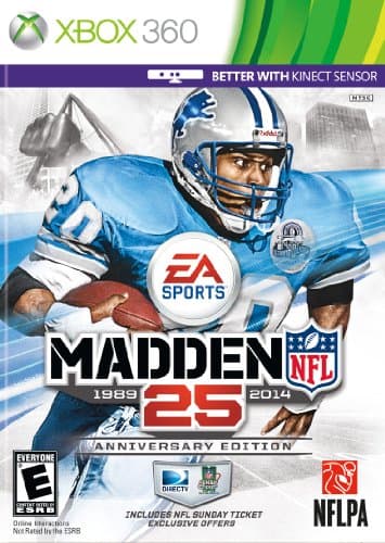 Madden NFL 25 Anniversary Edition with NFL Sunday Ticket -Xbox 360