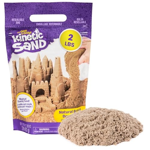 Kinetic Sand 2lb Brown, Moldable Play Sand Sensory Toys, Ages 3+