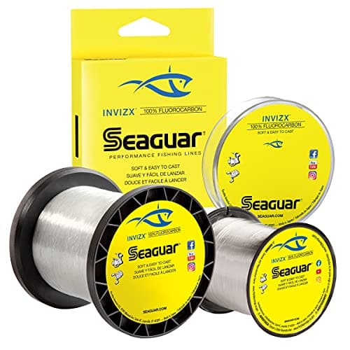 Seaguar InvizX Freshwater 100% Fluorocarbon Fishing Line 10lbs, 600yds Break Strength/Length, clear - 10VZ600