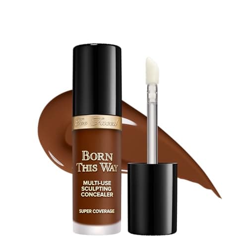 Too Faced Born This Way Super Coverage Multi-Use Concealer | Full-Coverage Hydrating Concealer for Dark Circles & Blemishes with Natural Finish | Hyaluronic Acid & Coconut Water, Toffee, 0.45 Fl Oz