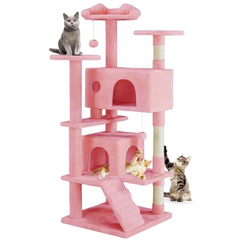 DUMOS 54-inch Cat Tree Tower with Scratching Posts, Indoor Use