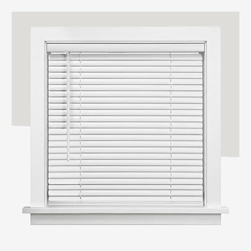 CHICOLOGY Cordless Mini Blinds for Indoor Windows, 54" W x 48" H, White Vinyl 1" Slats with Tilt Wand, Light Filtering to Room Darkening, Moisture-Resistant, Child-Safe, Screw-Mount Installation