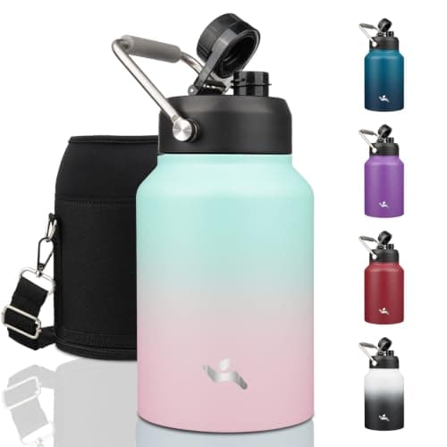 Konokyo 64 oz Insulated Stainless Steel Water Bottle Jug with Handle