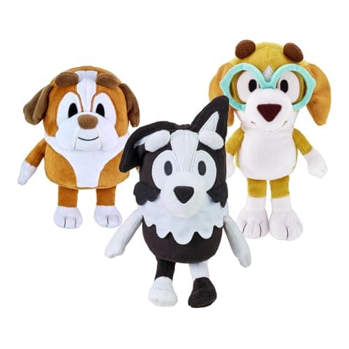Bluey Friends 3 Pack Plush Toys, Winton, Honey and Mackenzie