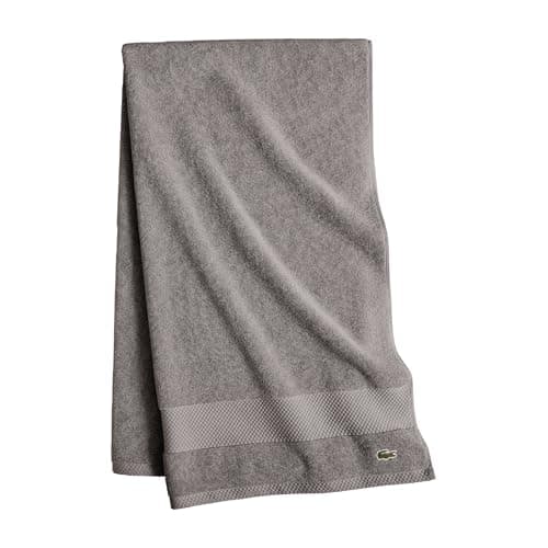 Lacoste Heritage 100% Supima Cotton Bath Sheet 35" x 70", Meteorite