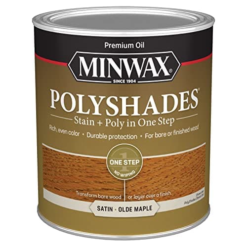 Minwax PolyShades Wood Stain + Polyurethane Finish – Quart, Olde Maple, Satin